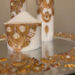 Golden Dreams- Henna Designed Pillar Candle Set
